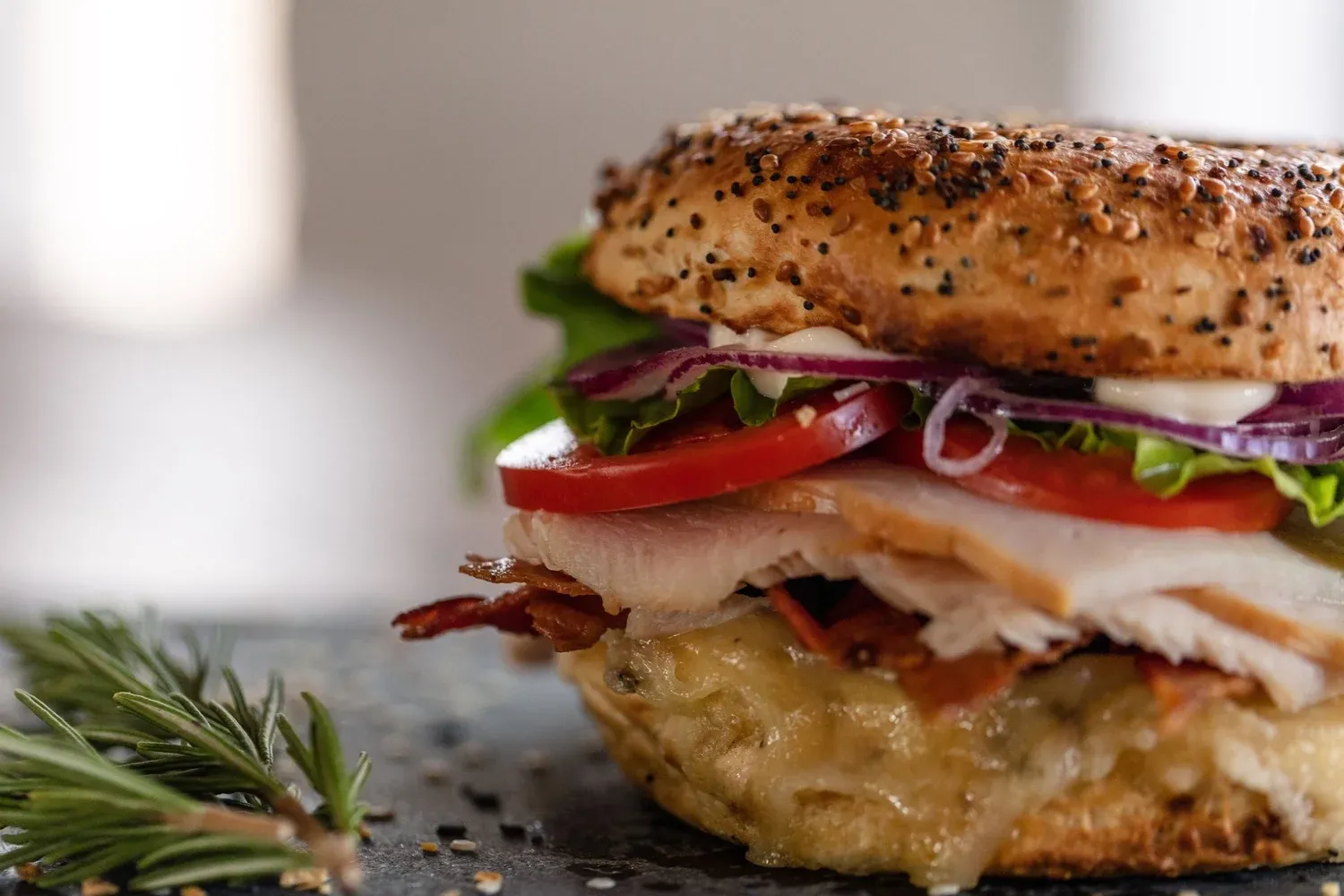 Bacon Turkey Jack Bagel Sammy